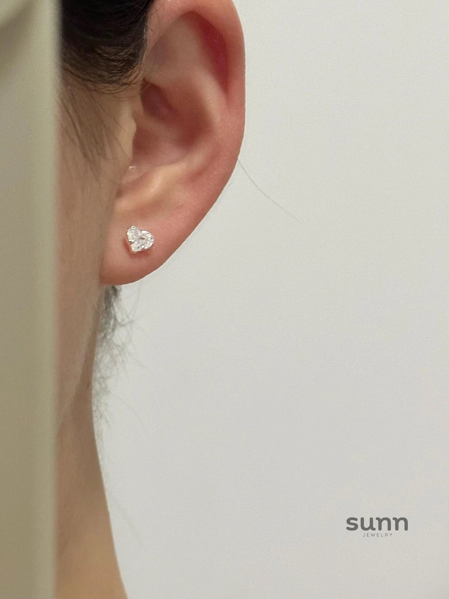 Daria Heart Stud Earrings
