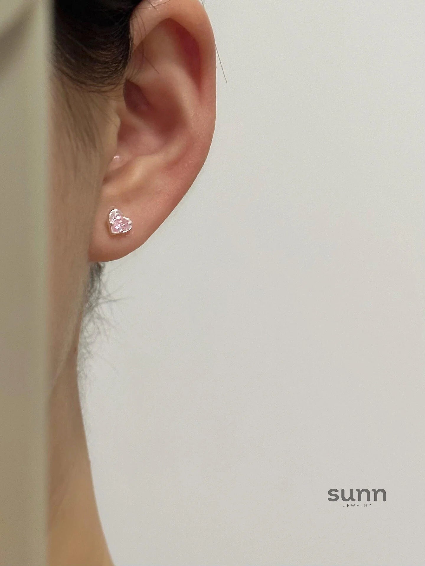 Daria Heart Stud Earrings