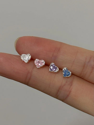 Daria Heart Stud Earrings