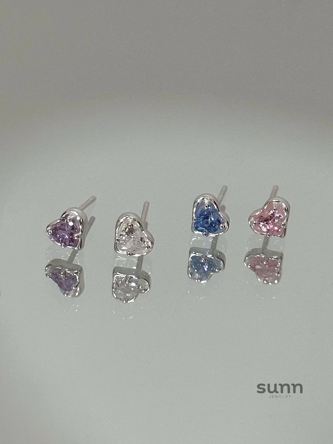 Daria Heart Stud Earrings