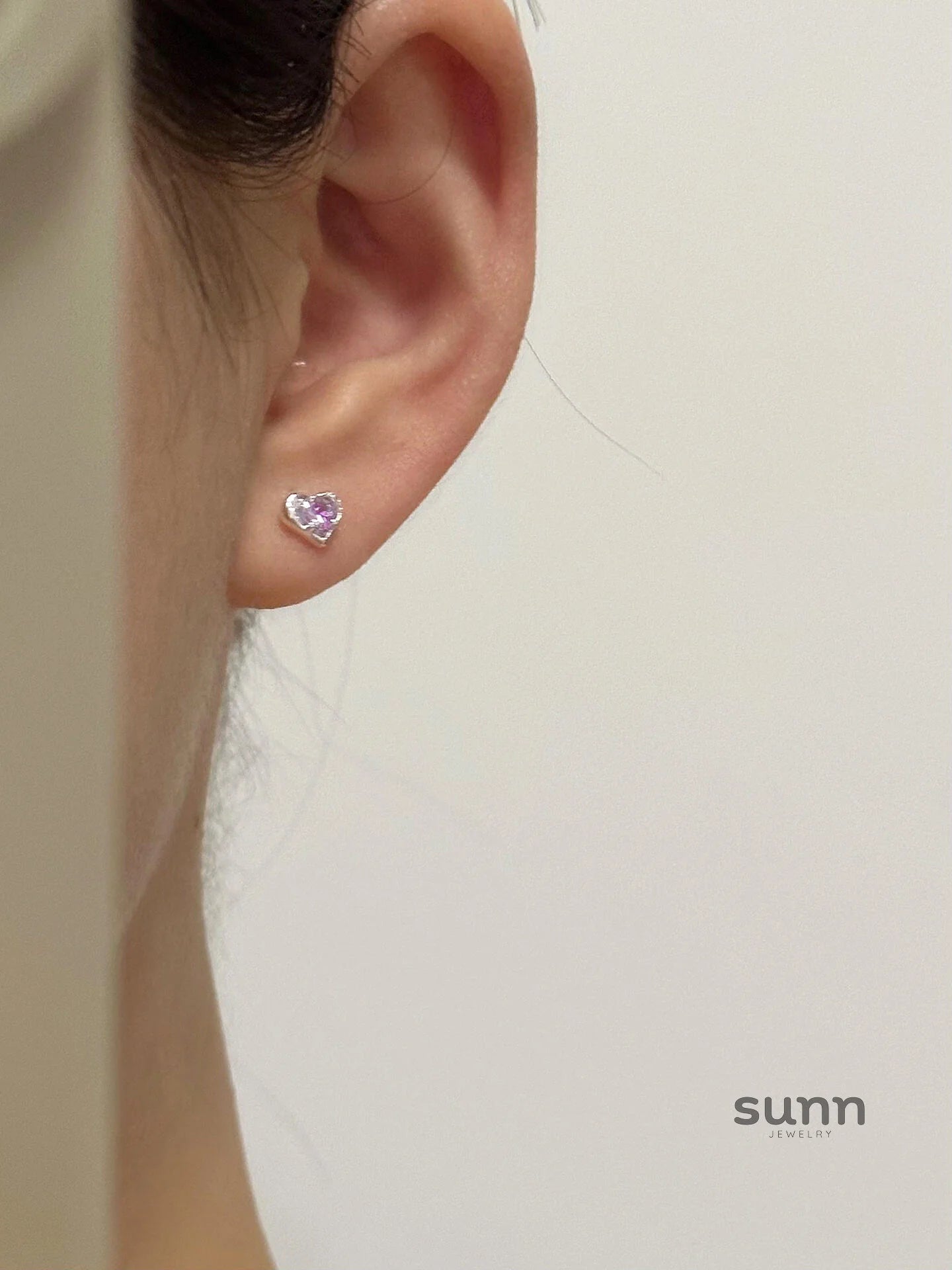 Daria Heart Stud Earrings