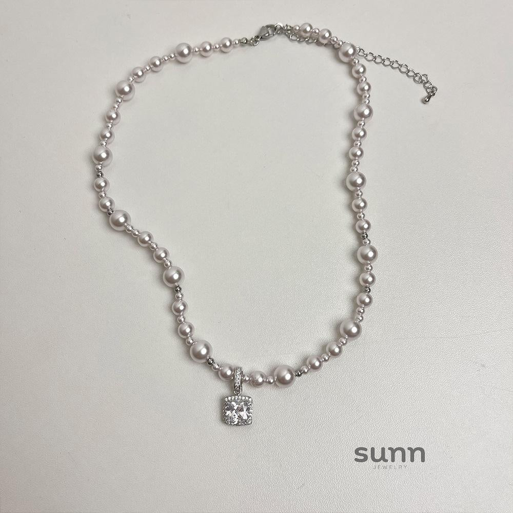 Dariana Sugar Cube Pearl Necklace [W30FOF5J]