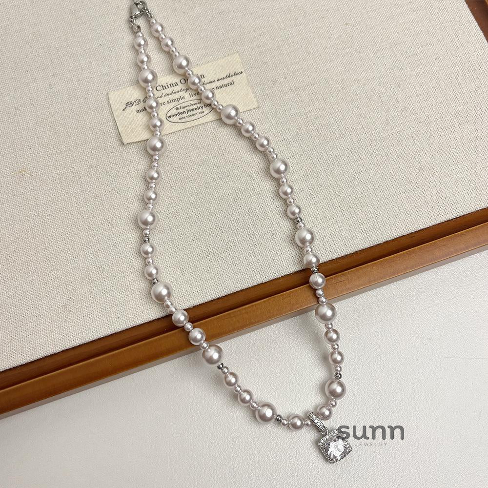 Dariana Sugar Cube Pearl Necklace [PXFO0UJ1]