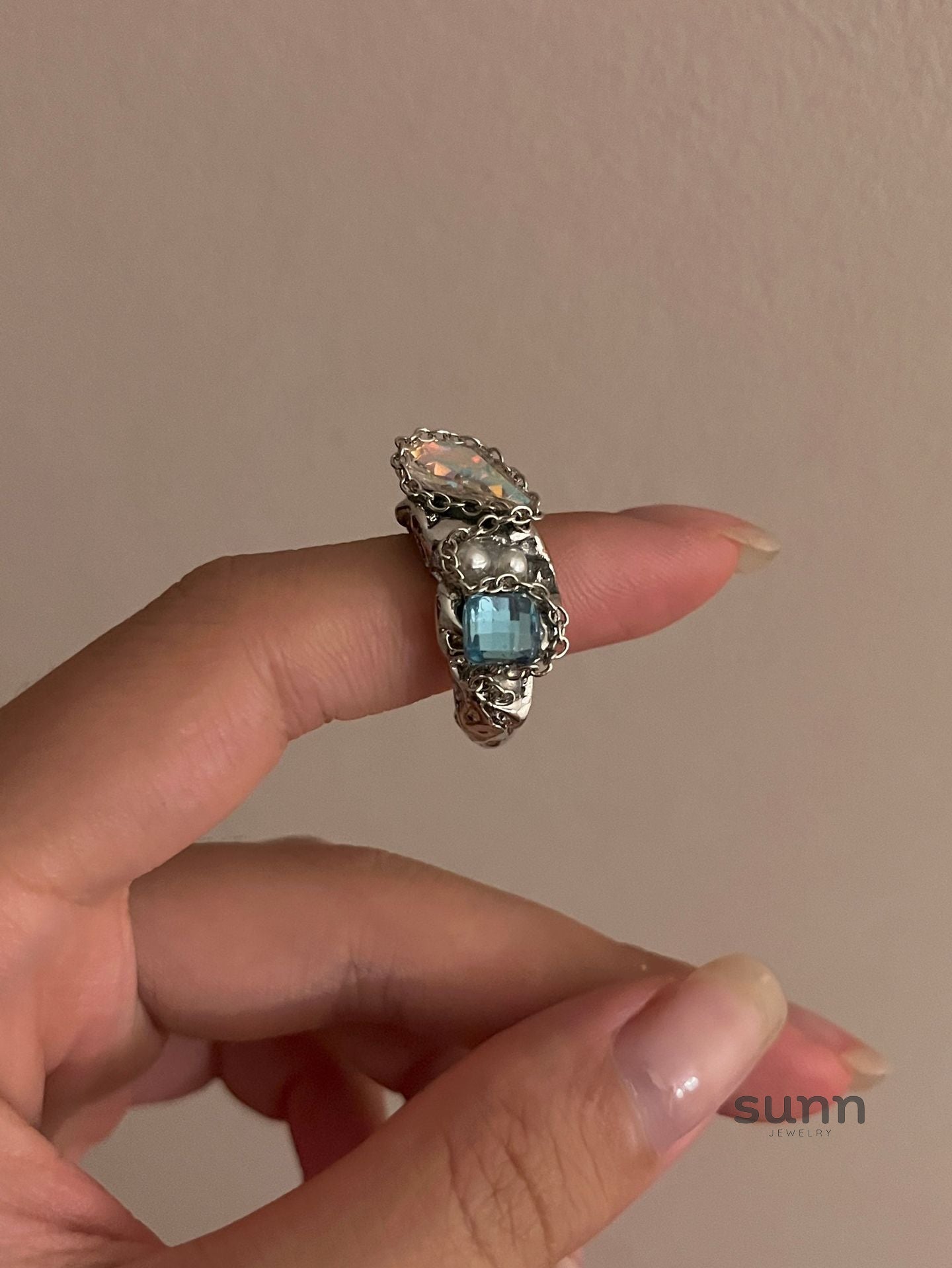 Dariana Textured Leopard Open Ring [8C46ES7R]