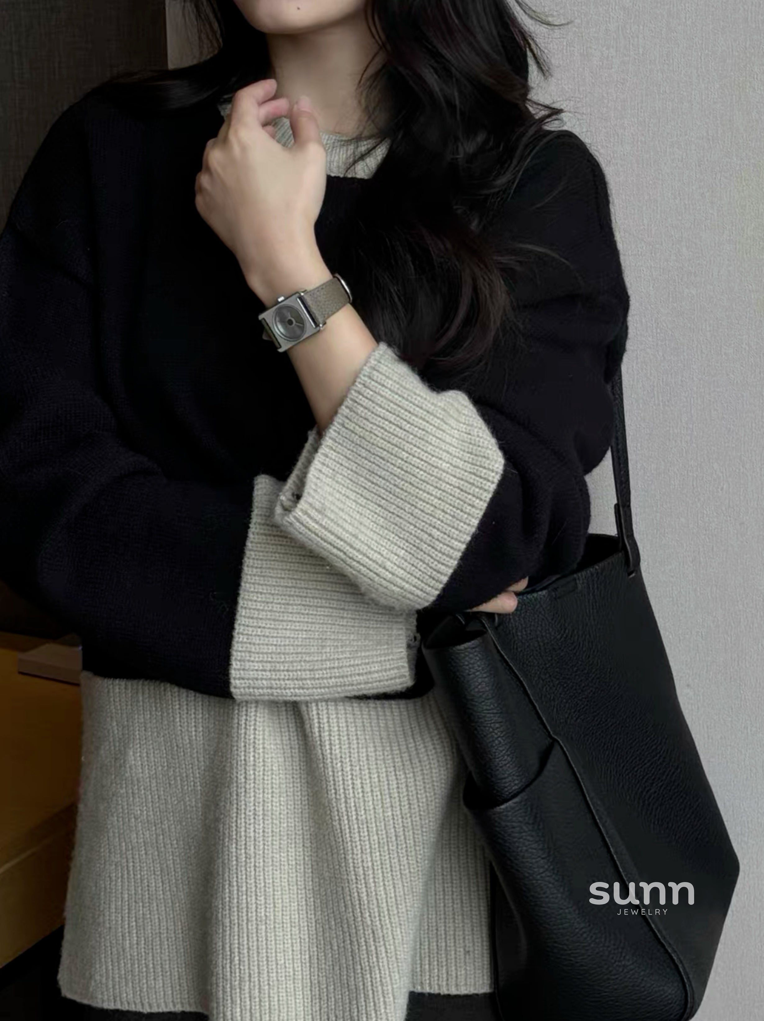 Dariyah Square Leather Watch [1YLAE2D2]