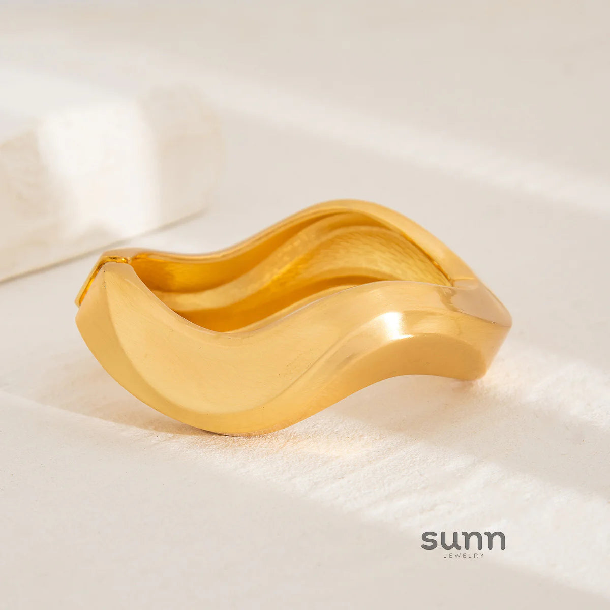 Darleen Irregular Gold Cuff Set