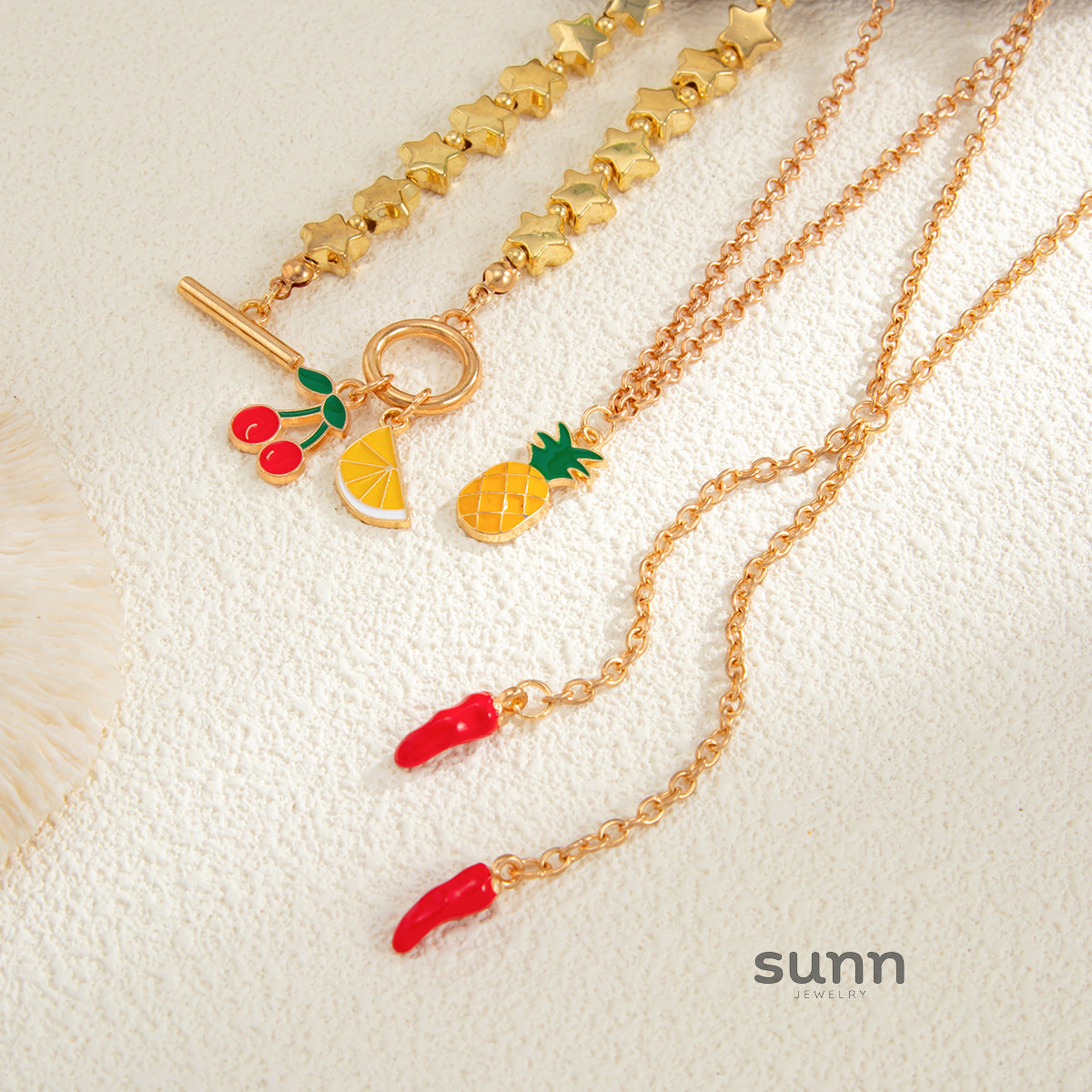 Darleen Multi-Charm Layered Necklace [XX36TW2D]