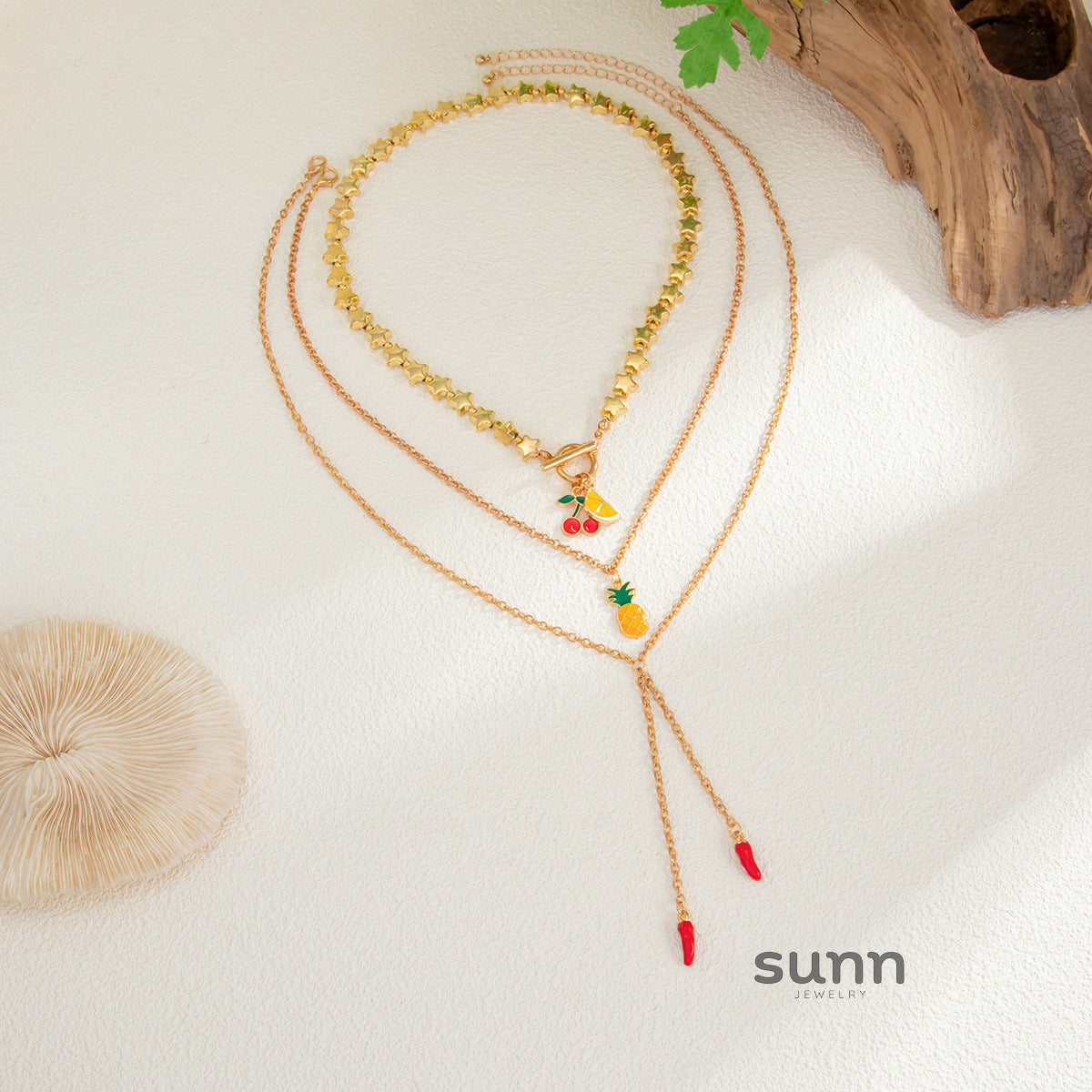 Darleen Multi-Charm Layered Necklace [SWKMOIVQ]