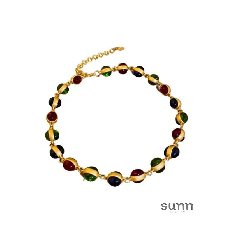 Darlyn Vintage Glass Necklace