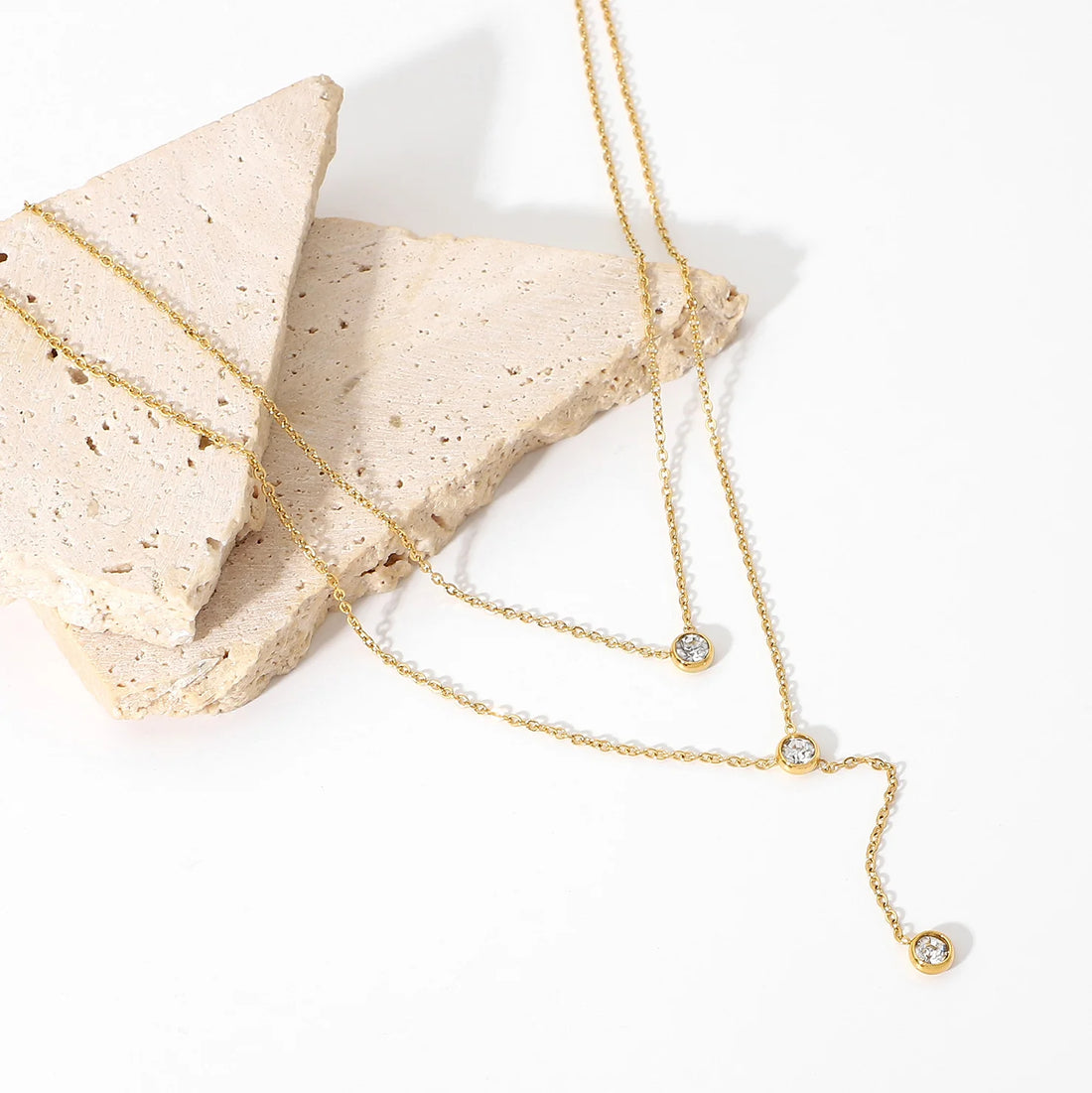 Davie Layered Zircon Necklace