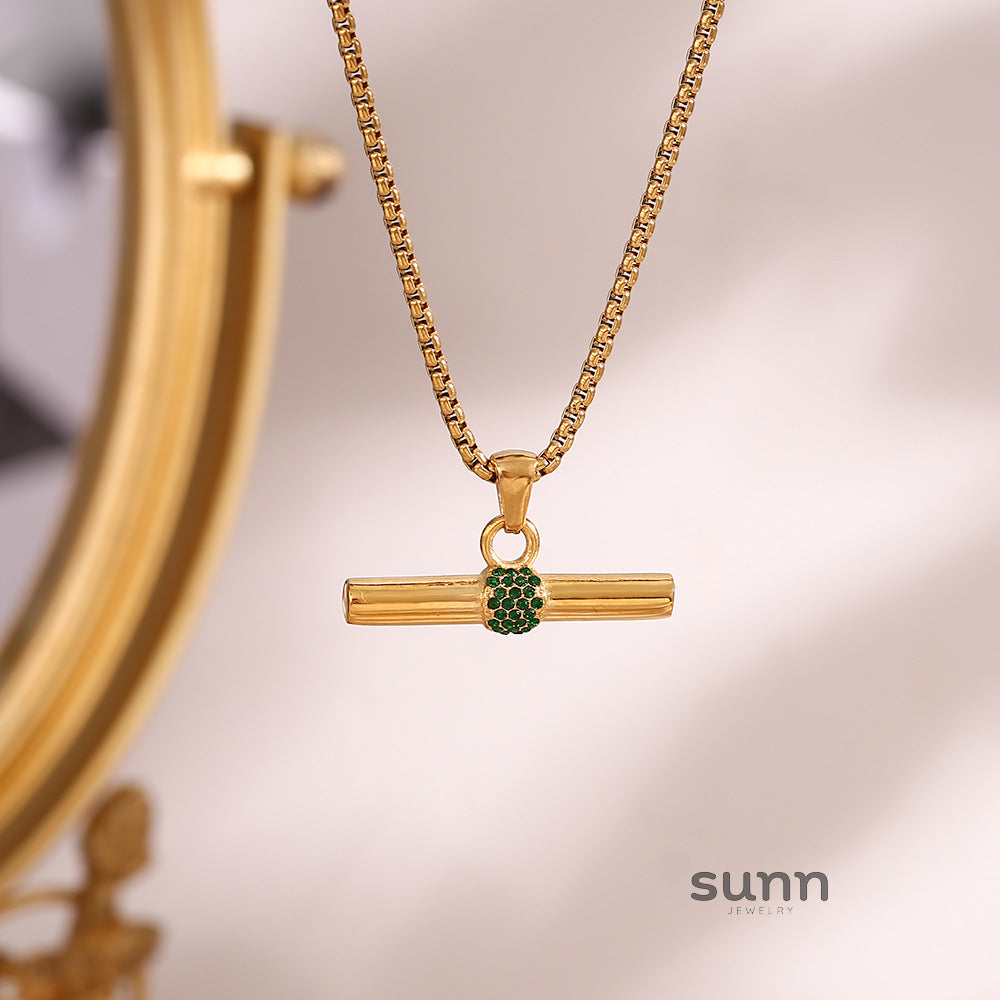 Davis Micro T-Bar Necklace [11TOUVX2]
