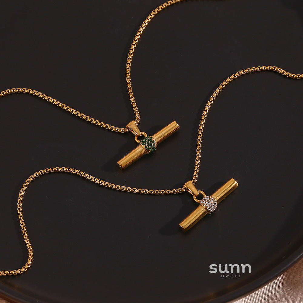 Davis Micro T-Bar Necklace [LJMVT7JU]