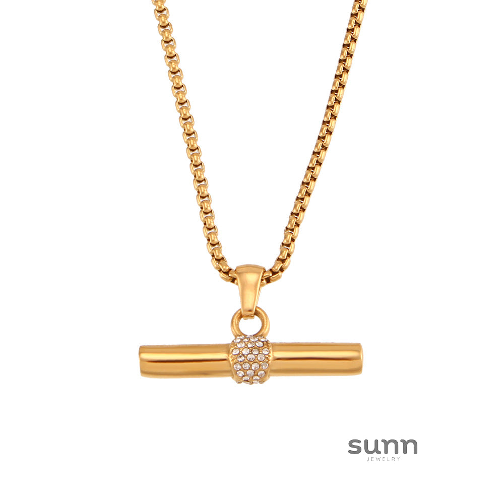 Davis Micro T-Bar Necklace [C8ITPQQS]