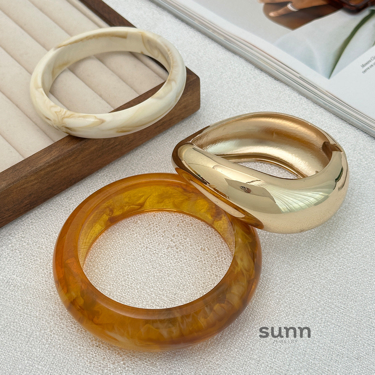 Dawson Swirl Resin Cuff Bangle [6T7BGZ2X]