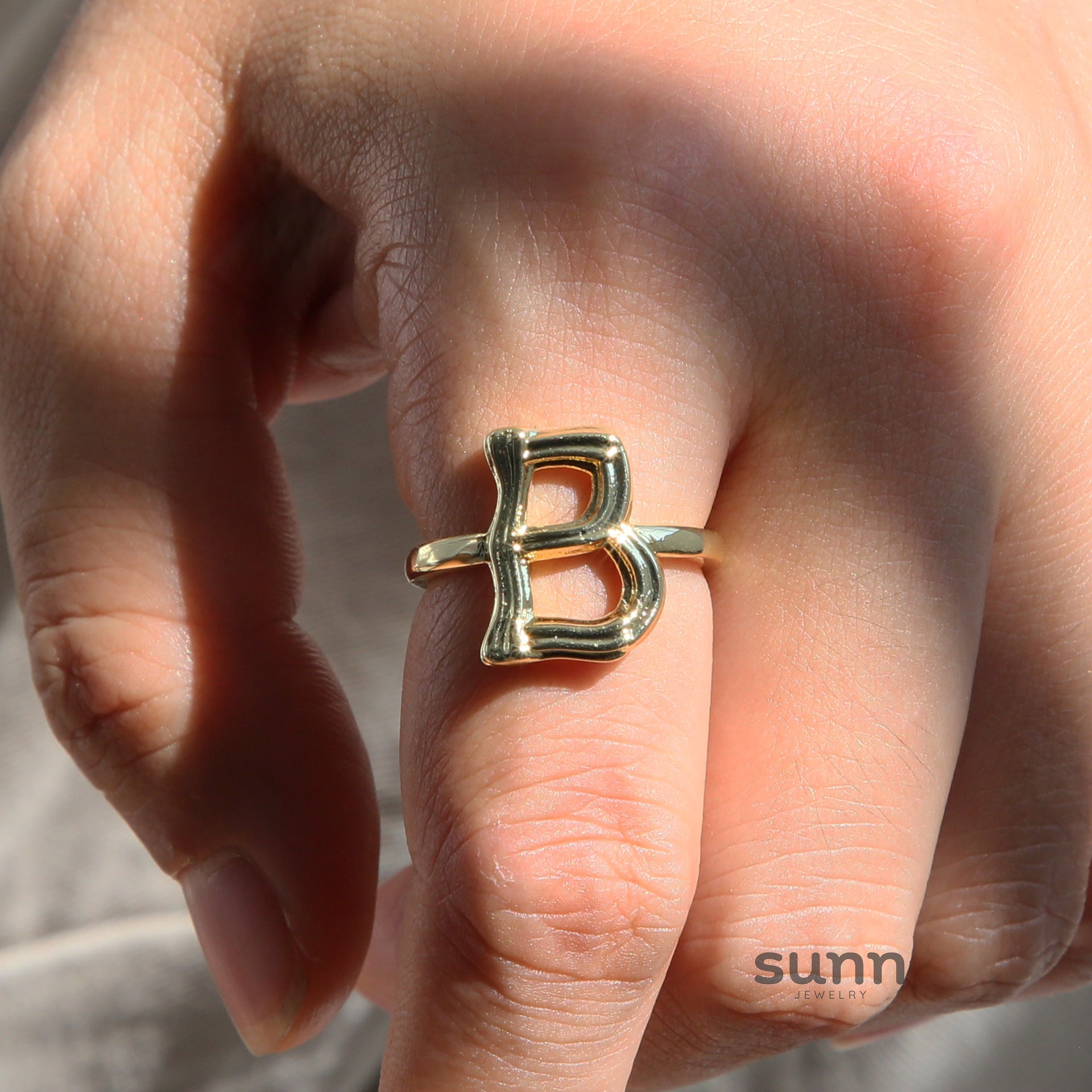 Dayami Gold Letter Ring [RBI77PD3]