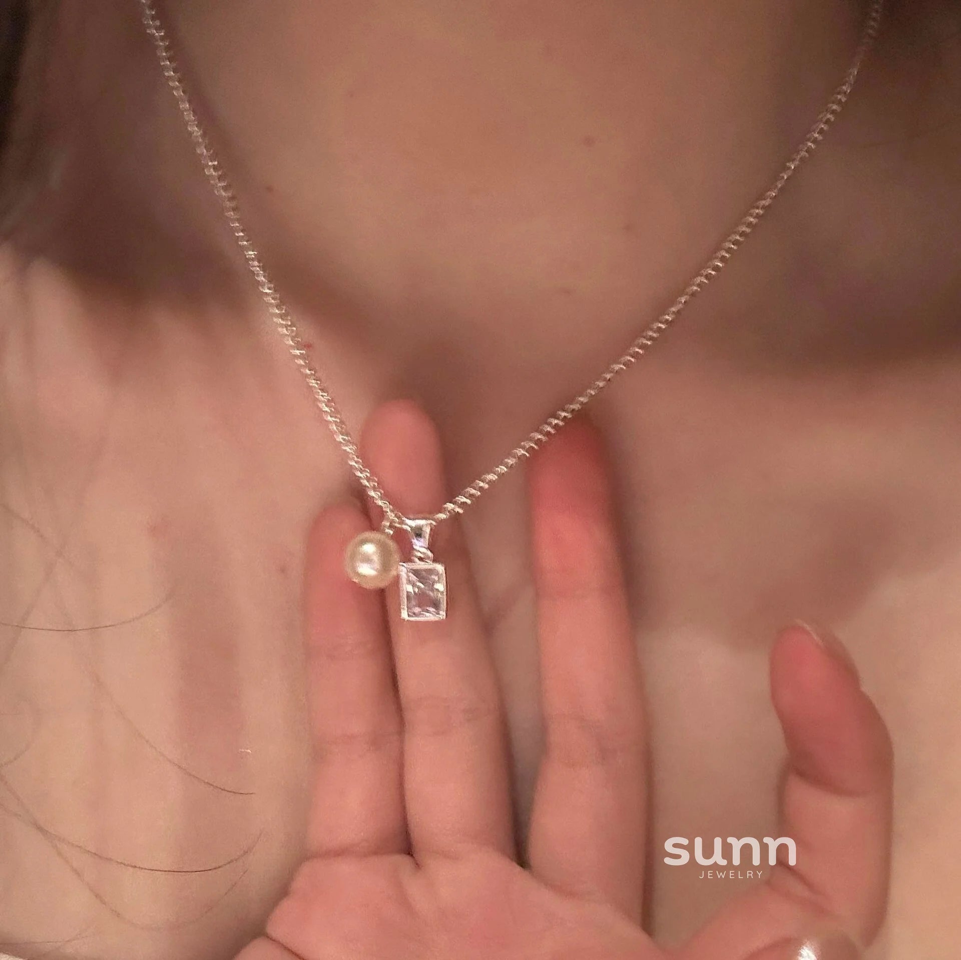 Dayami Pearl Zirconia Necklace
