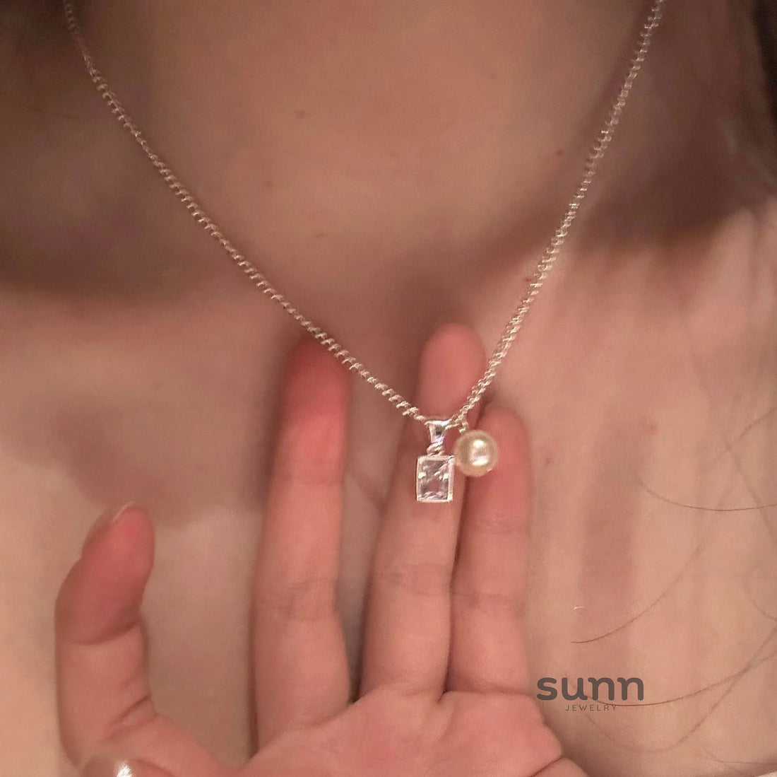 Dayami Pearl Zirconia Necklace