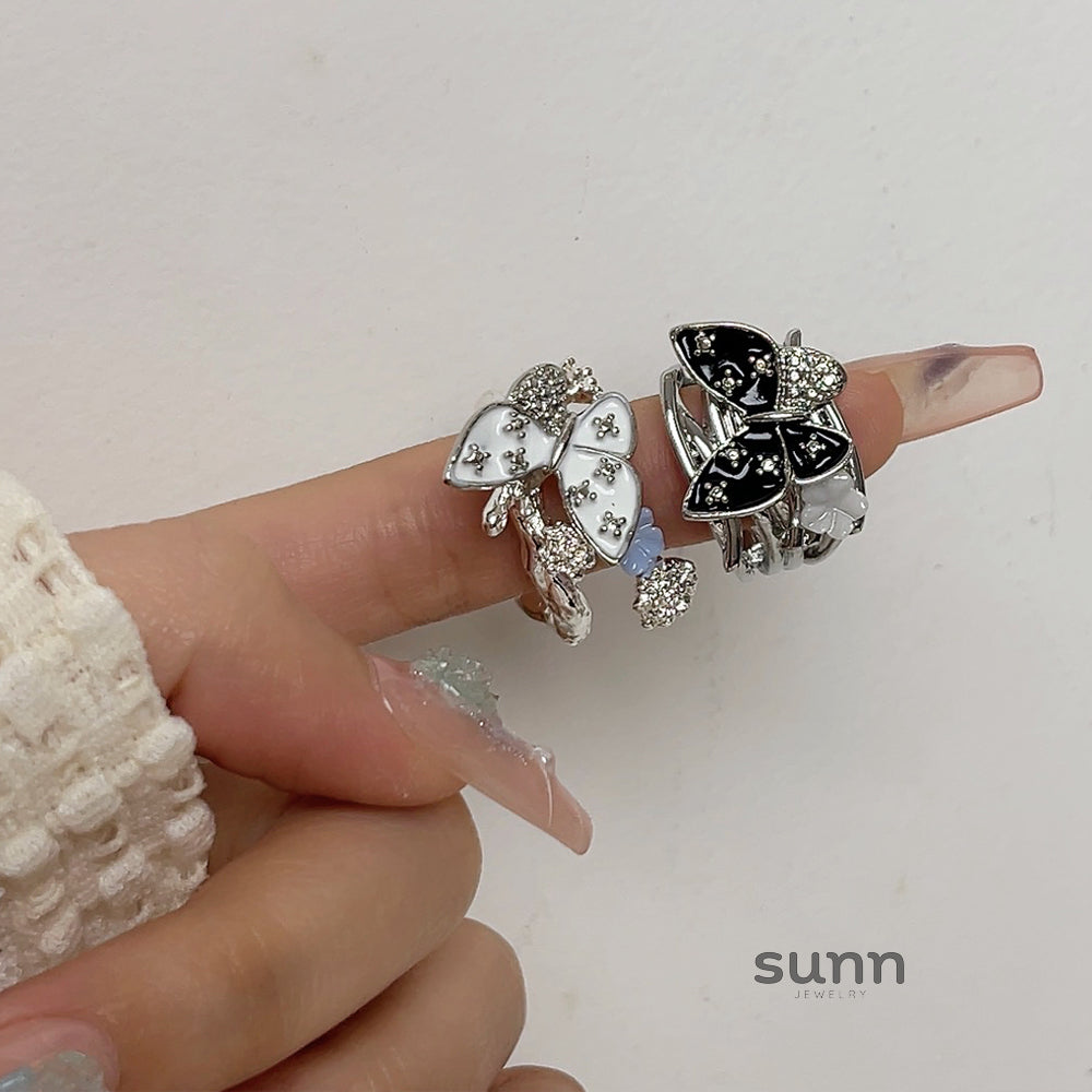 Dayanna Butterfly Diamond Open Ring [U3LU4WW4]