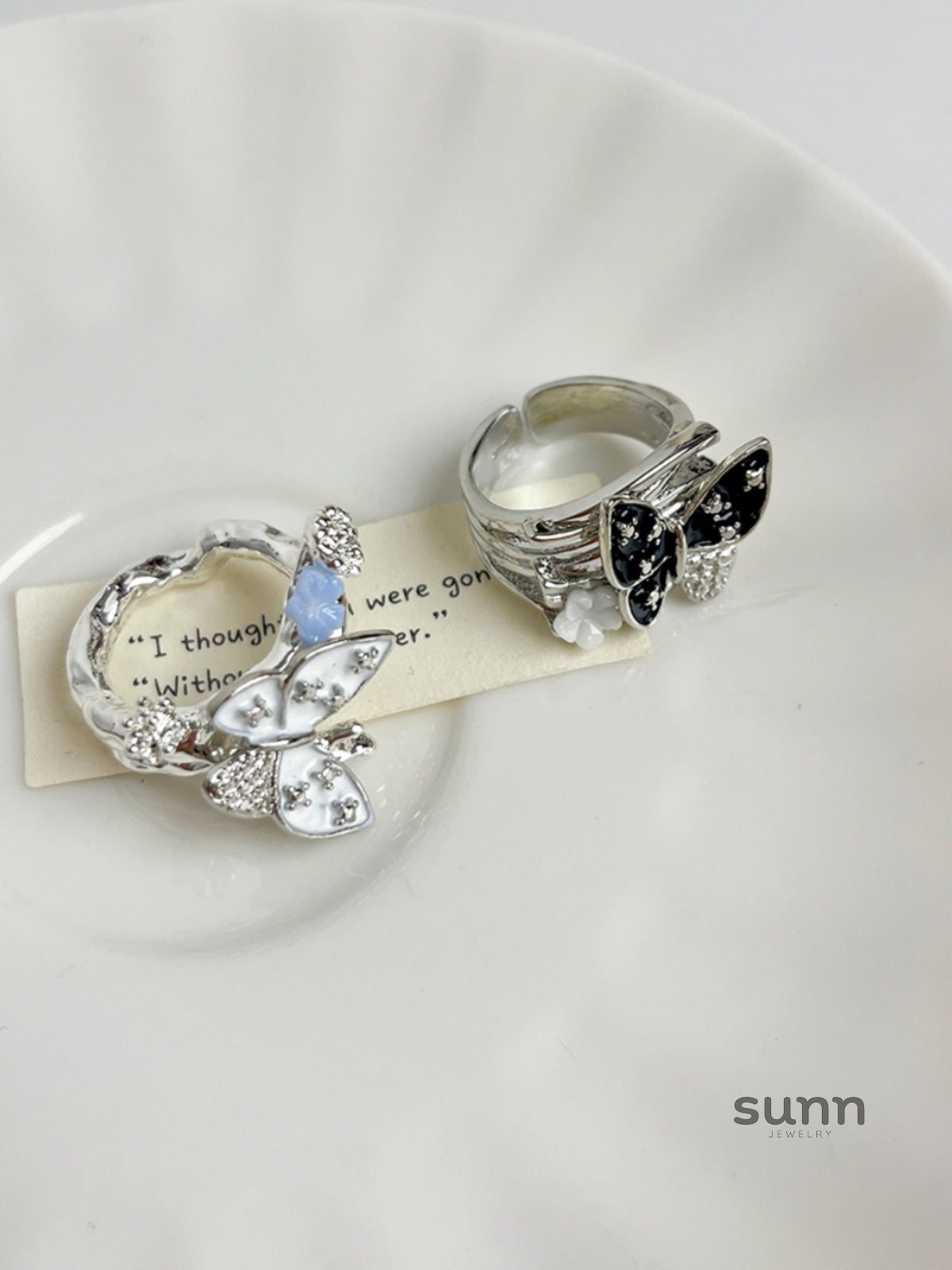 Dayanna Butterfly Diamond Open Ring [DU7QQXFI]