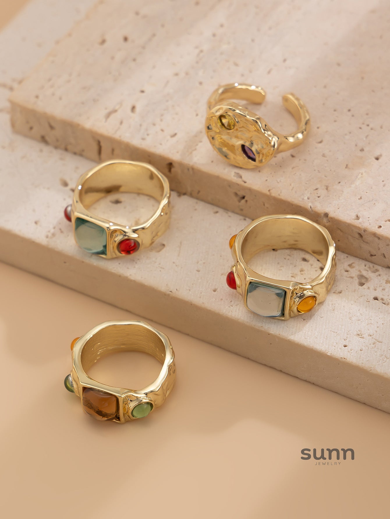 Deasia Irregular Stack Ring [TSGBNODN]