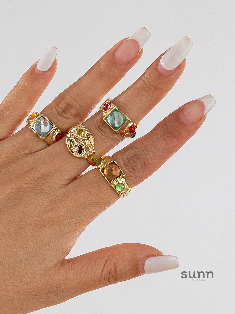 Deasia Irregular Stack Ring [1B5AGW5V]