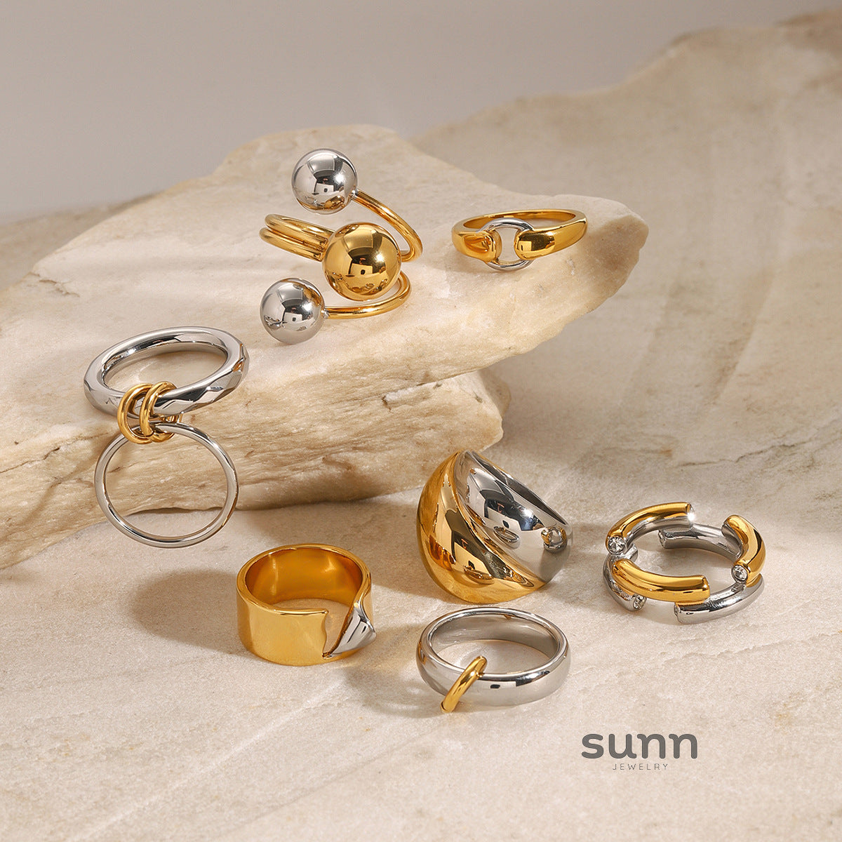 Debanhi Sculptural Colorblock Ring [KRSZPNT2]