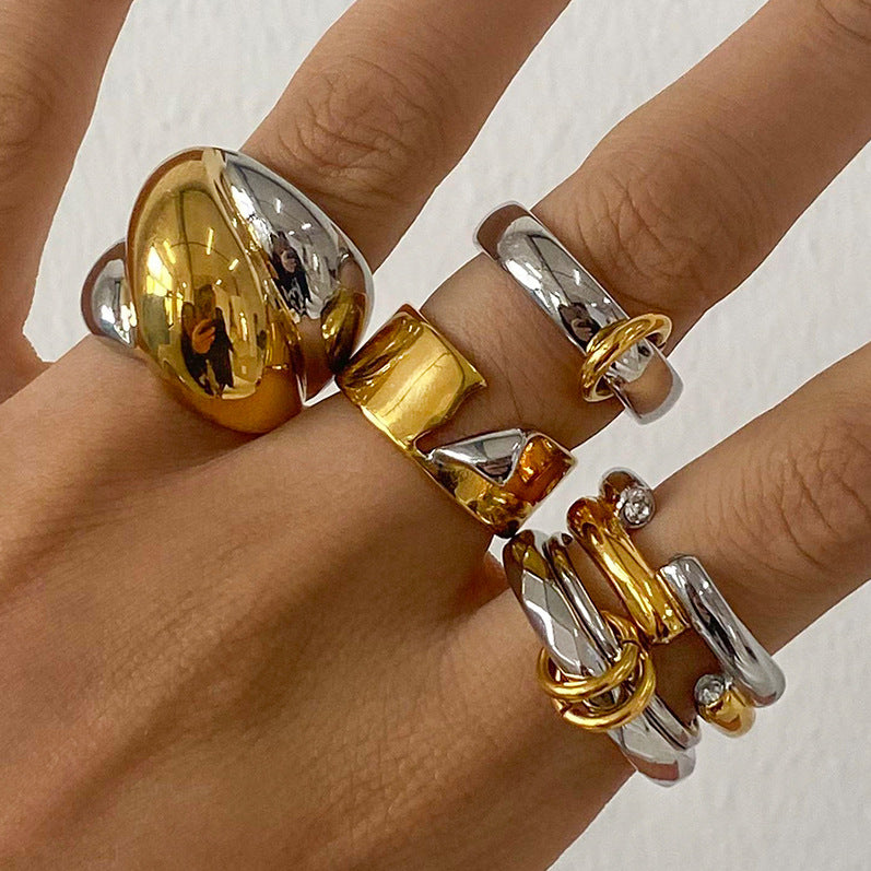 Debanhi Sculptural Colorblock Ring [HLL962AP]