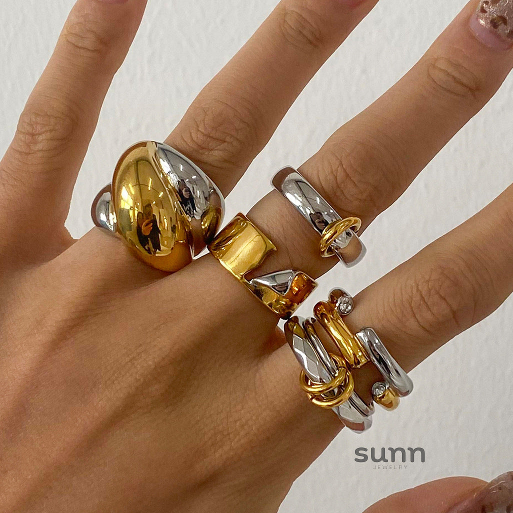 Debanhi Sculptural Colorblock Ring [BXRXODEC]