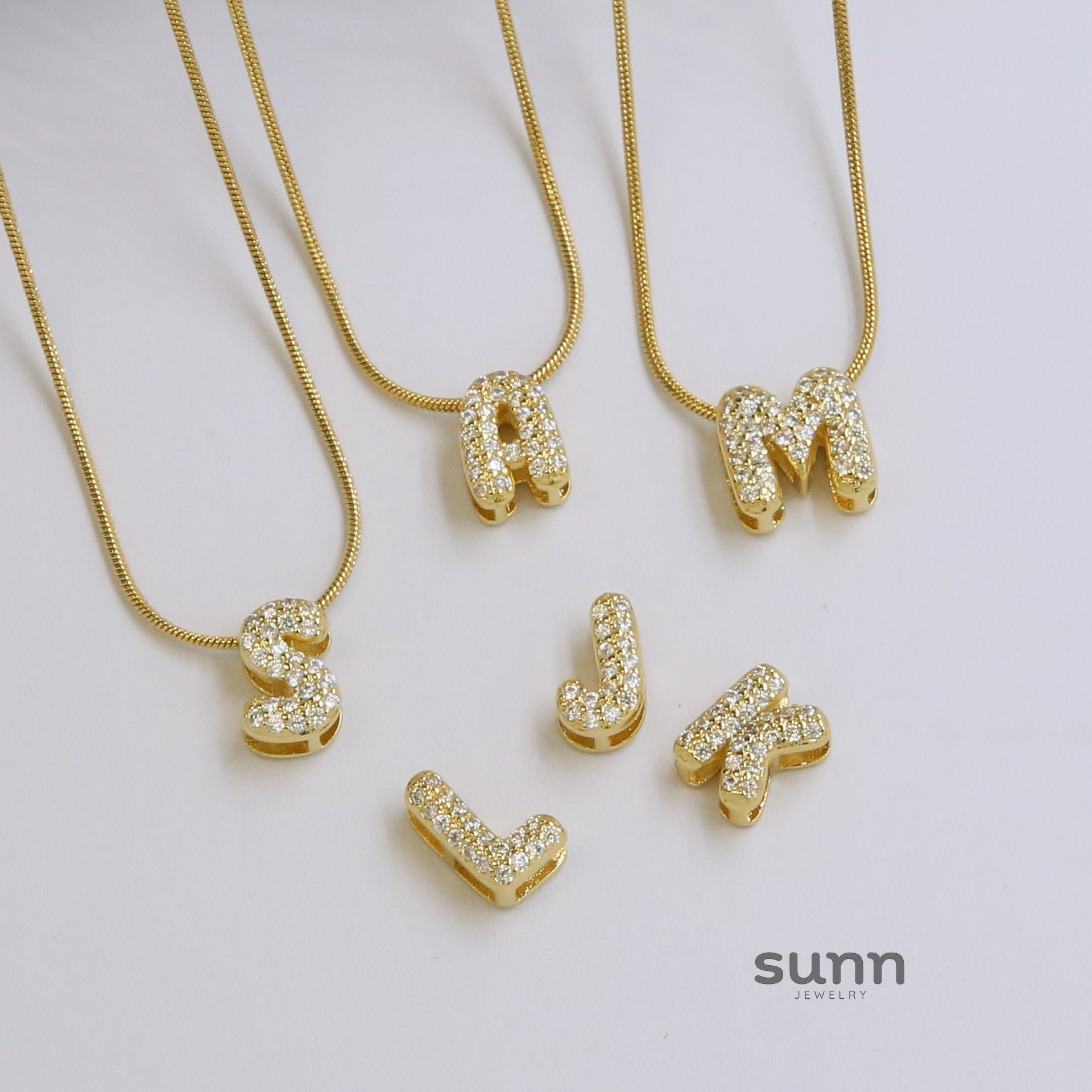 Deborah Initial Snake Necklace [XQ4418FX]