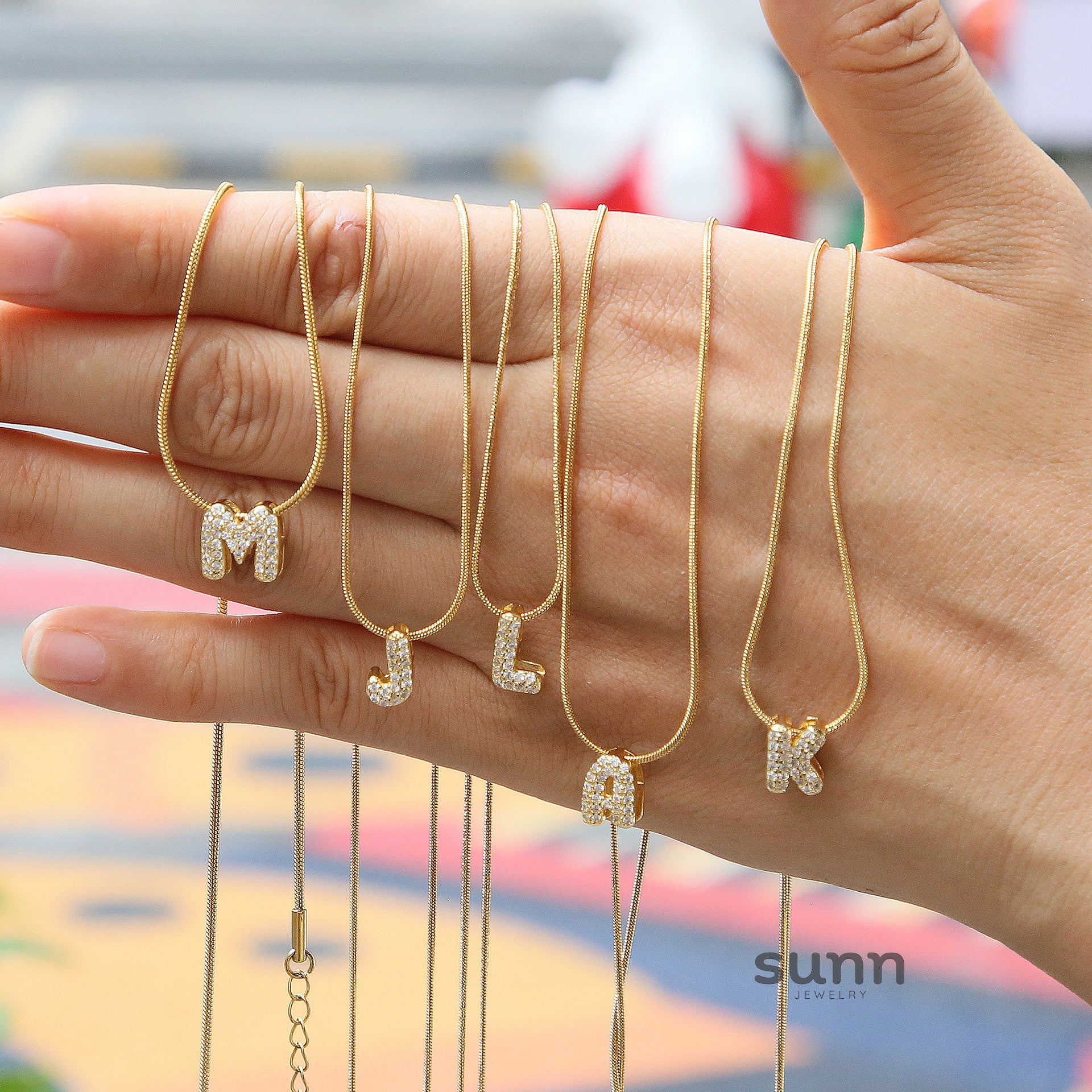 Deborah Initial Snake Necklace [U0WVYZ7D]