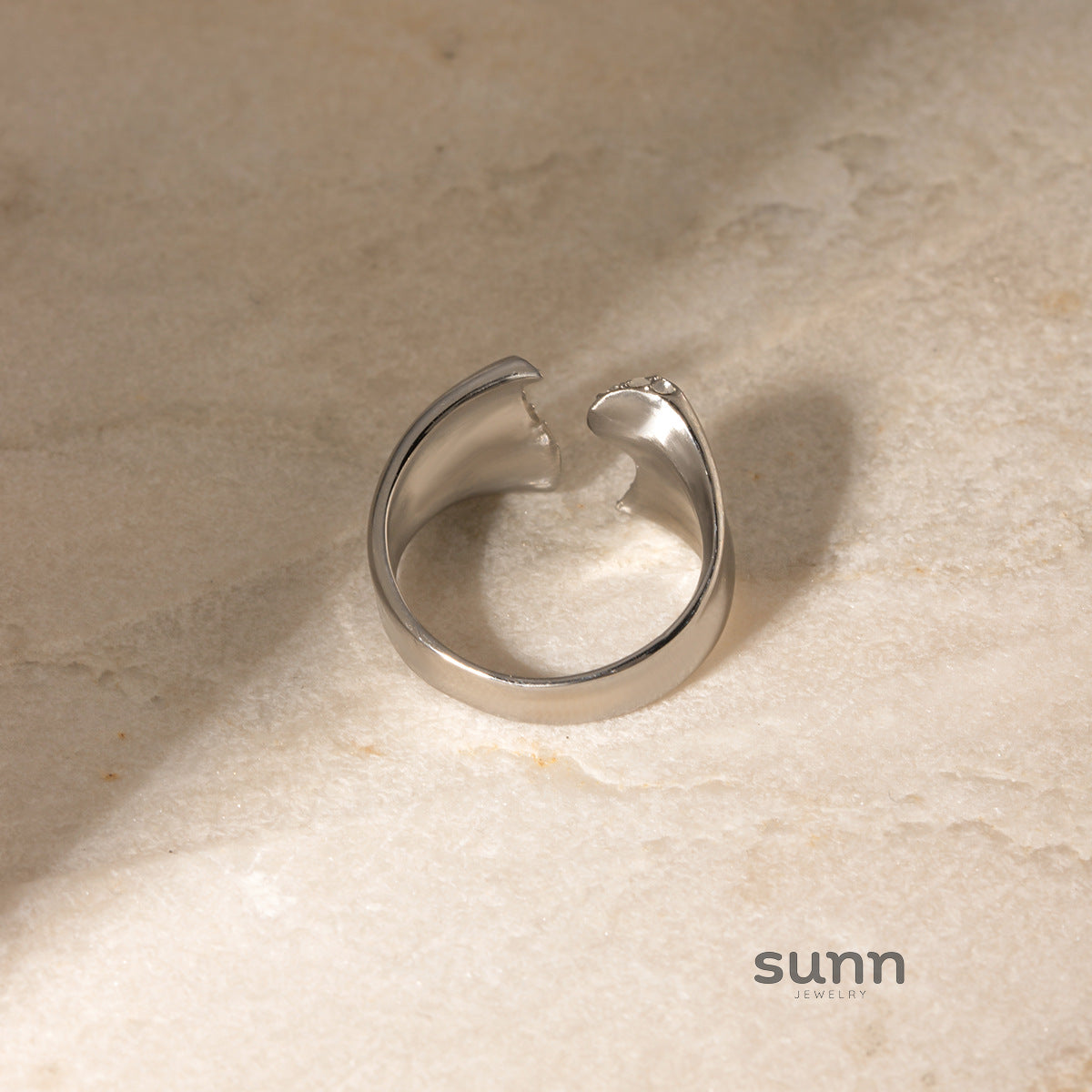 Deborah Wavy Rhinestone Ring
