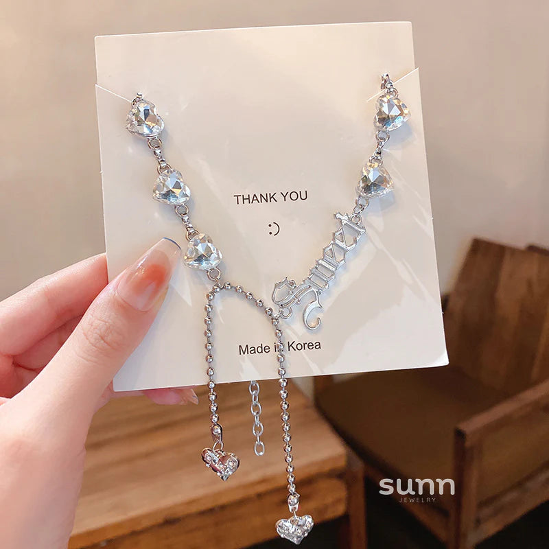 December Star Heart Tassel Necklace
