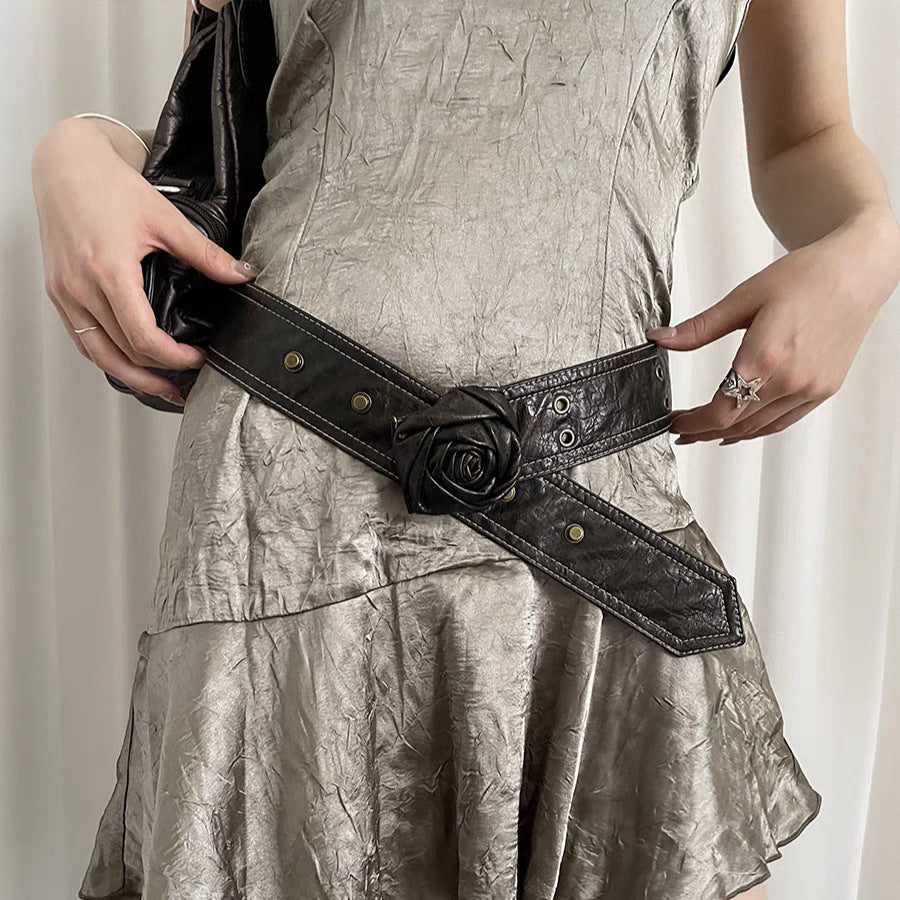 Defne Distressed Rose Belt [A0Y51Z1N]