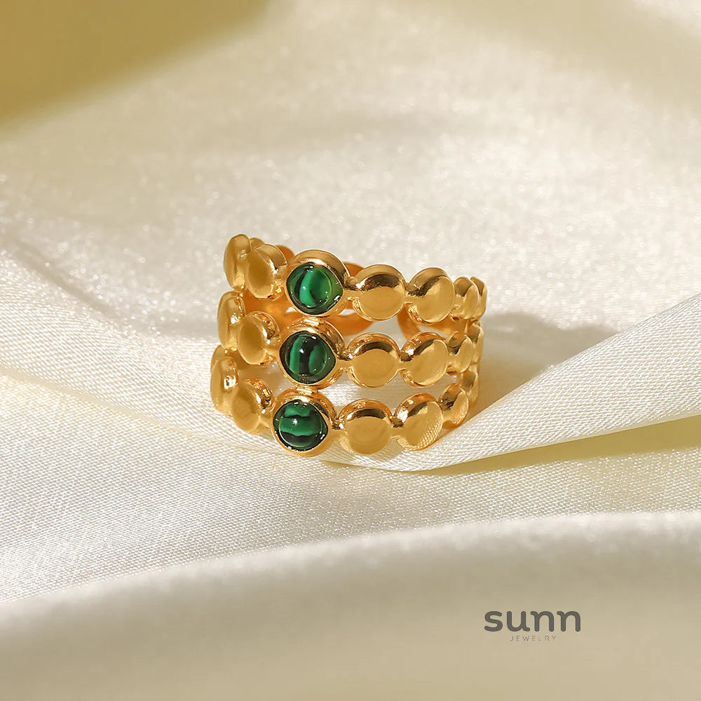 Delana Malachite Open Ring