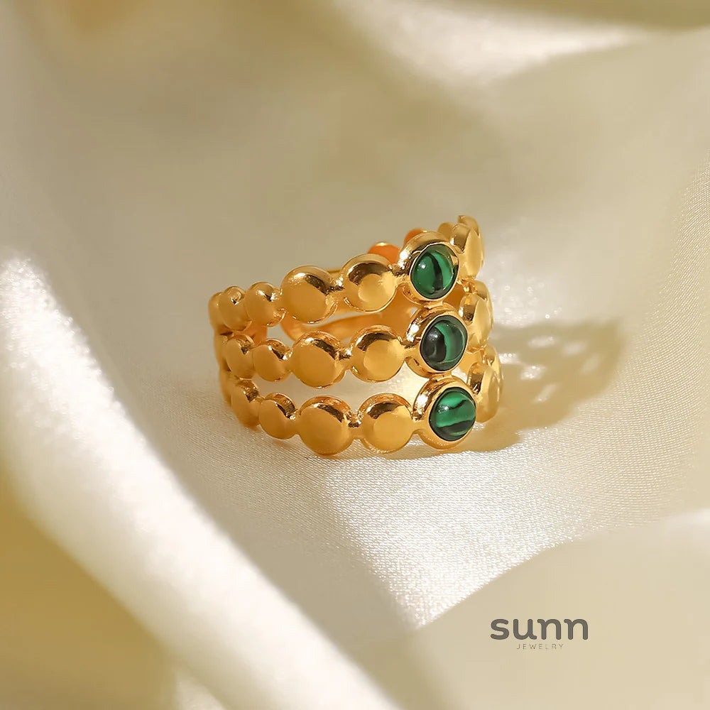 Delana Malachite Open Ring