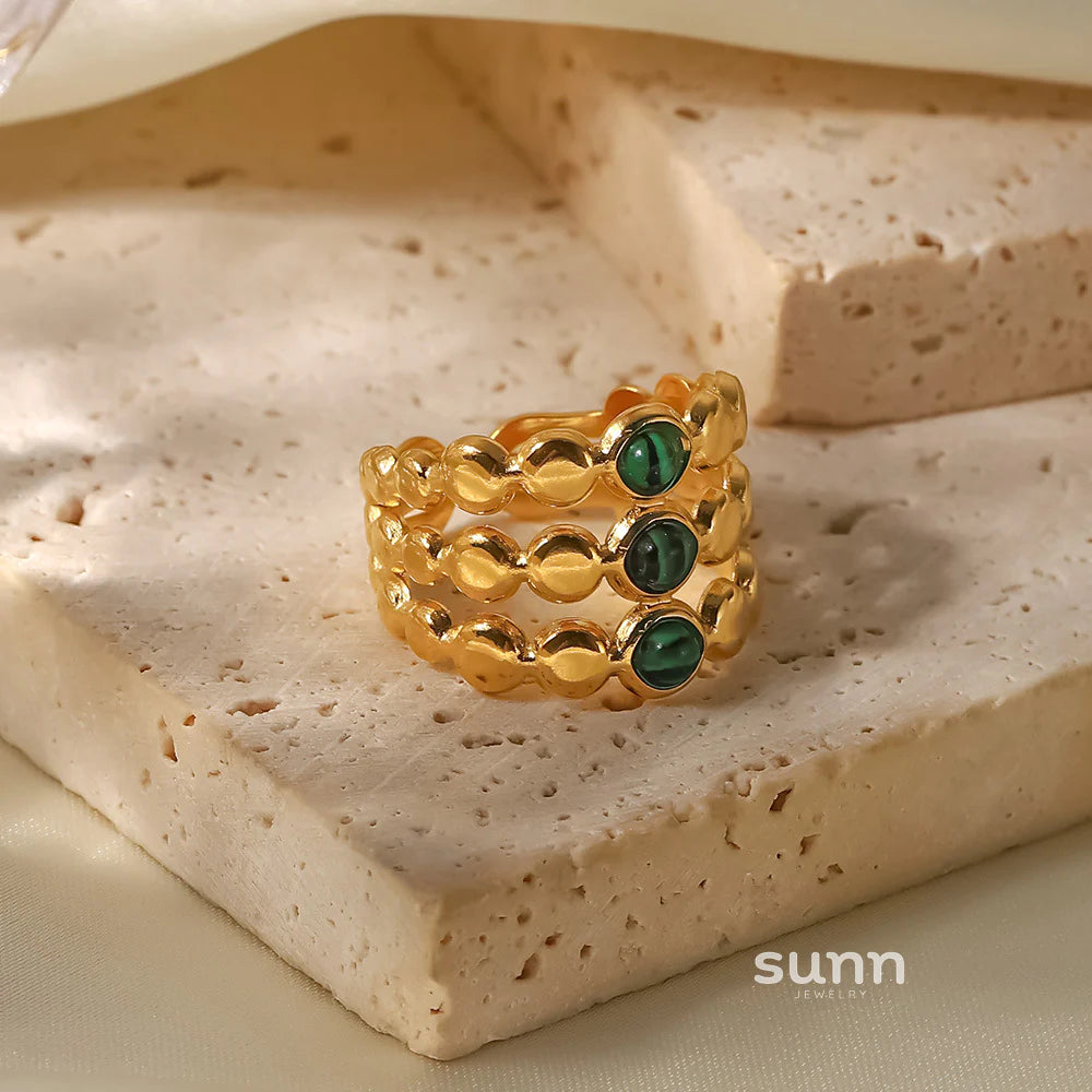 Delana Malachite Open Ring