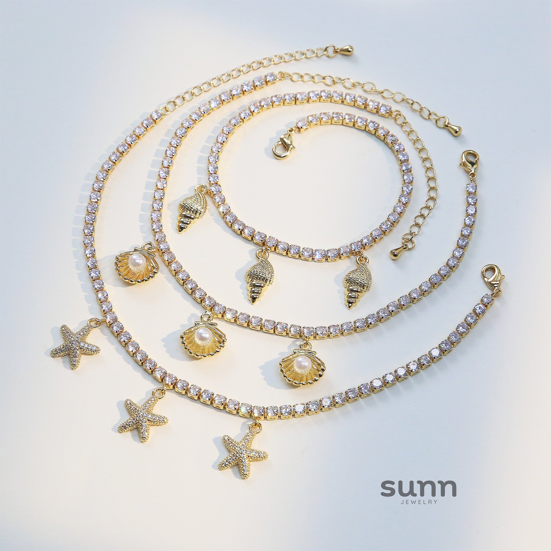Delani Beach Charm Anklets [LA5WDRBB]