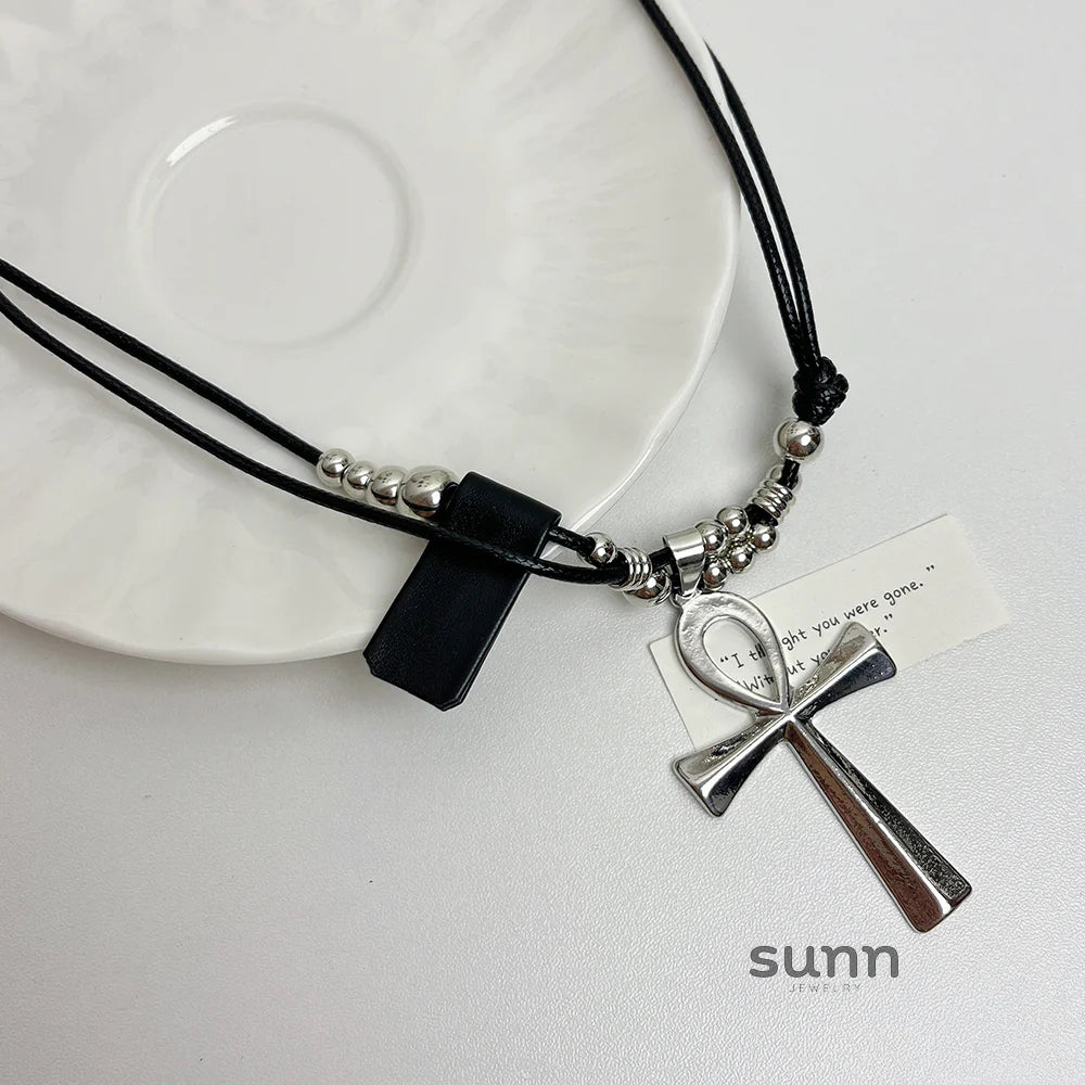 Delany Y2K Cross Necklace