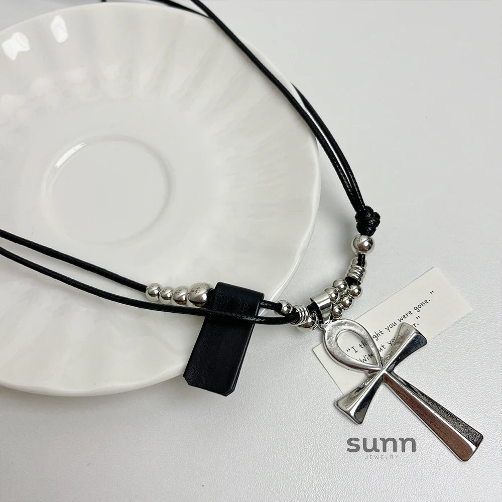 Delany Y2K Cross Necklace