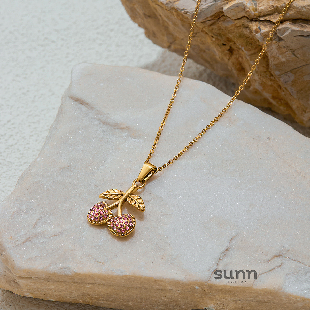 Delila Cherry Zircon Necklace [1BFO86WX]