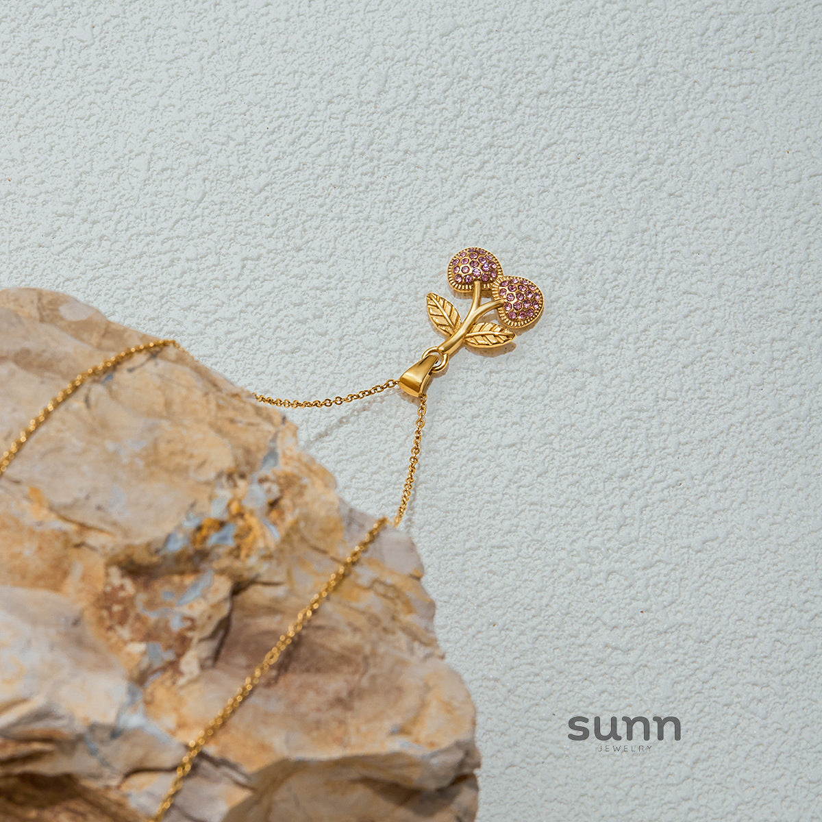 Delila Cherry Zircon Necklace [UQ5VITYF]