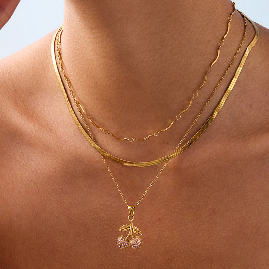 Delila Cherry Zircon Necklace [PP1XWPFX]