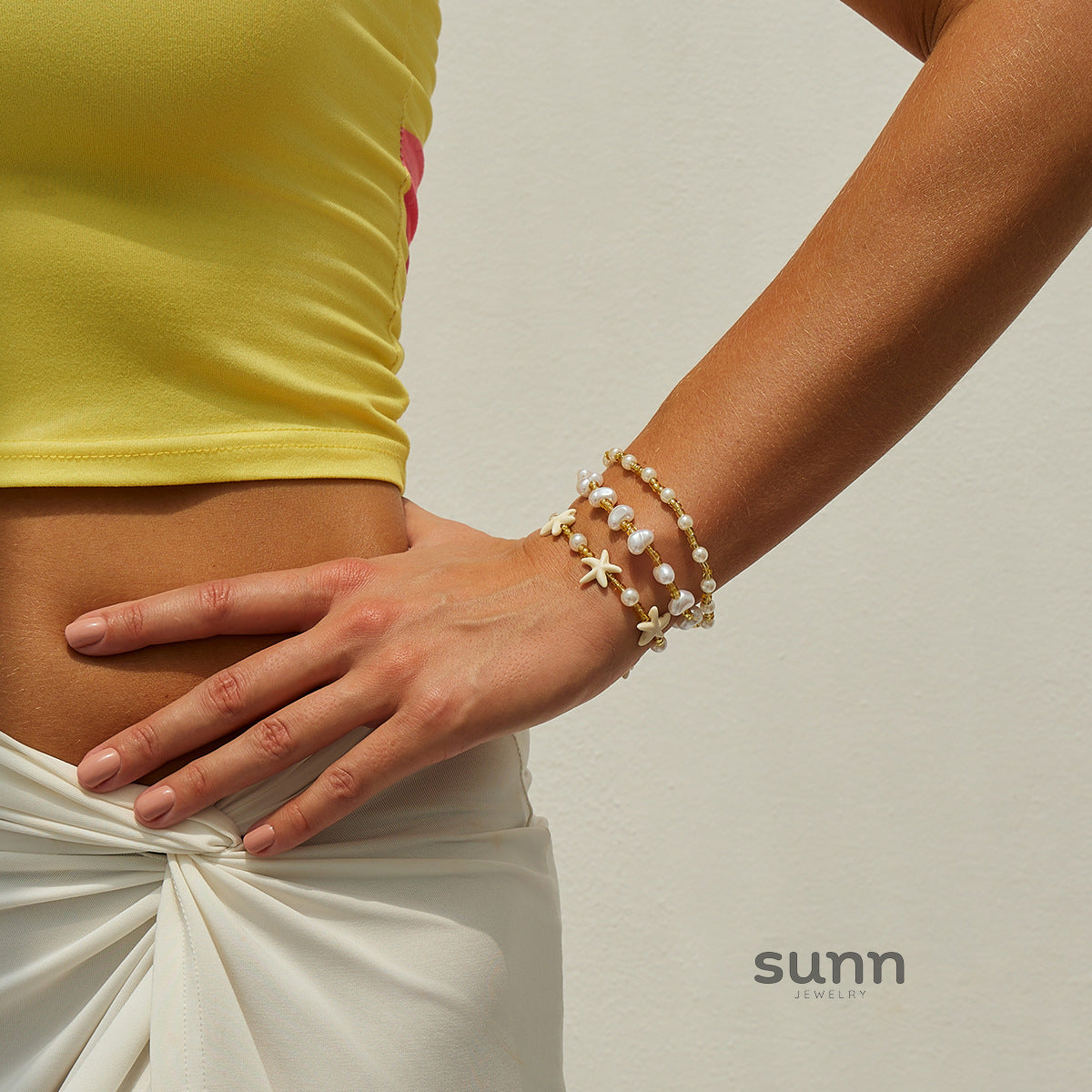 Delila Stacked Rice Bead Bracelet [DM8PYH5Y]