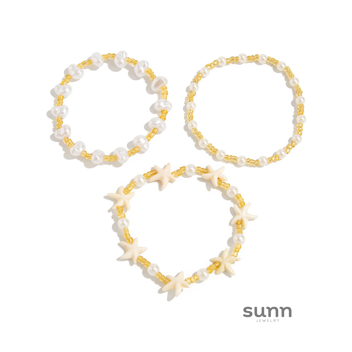 Delila Stacked Rice Bead Bracelet [50B3XL48]