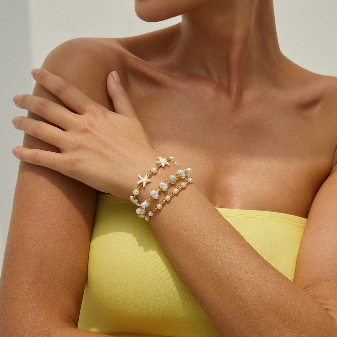 Delila Stacked Rice Bead Bracelet [CJ8QH1OR]