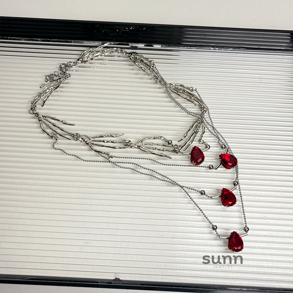 Delylah Layered Zircon Choker [B5F7M2EI]