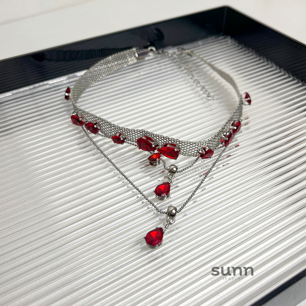 Delylah Layered Zircon Choker [VE0YT71B]