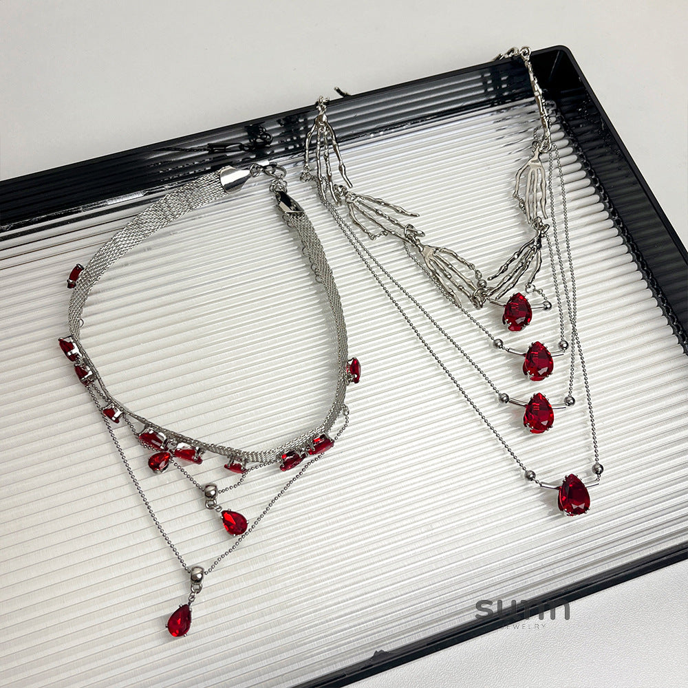 Delylah Layered Zircon Choker [LQ3S70RP]