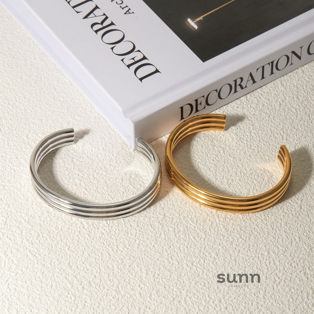 Demetria Golden Open Bracelet [W6FIGL38]