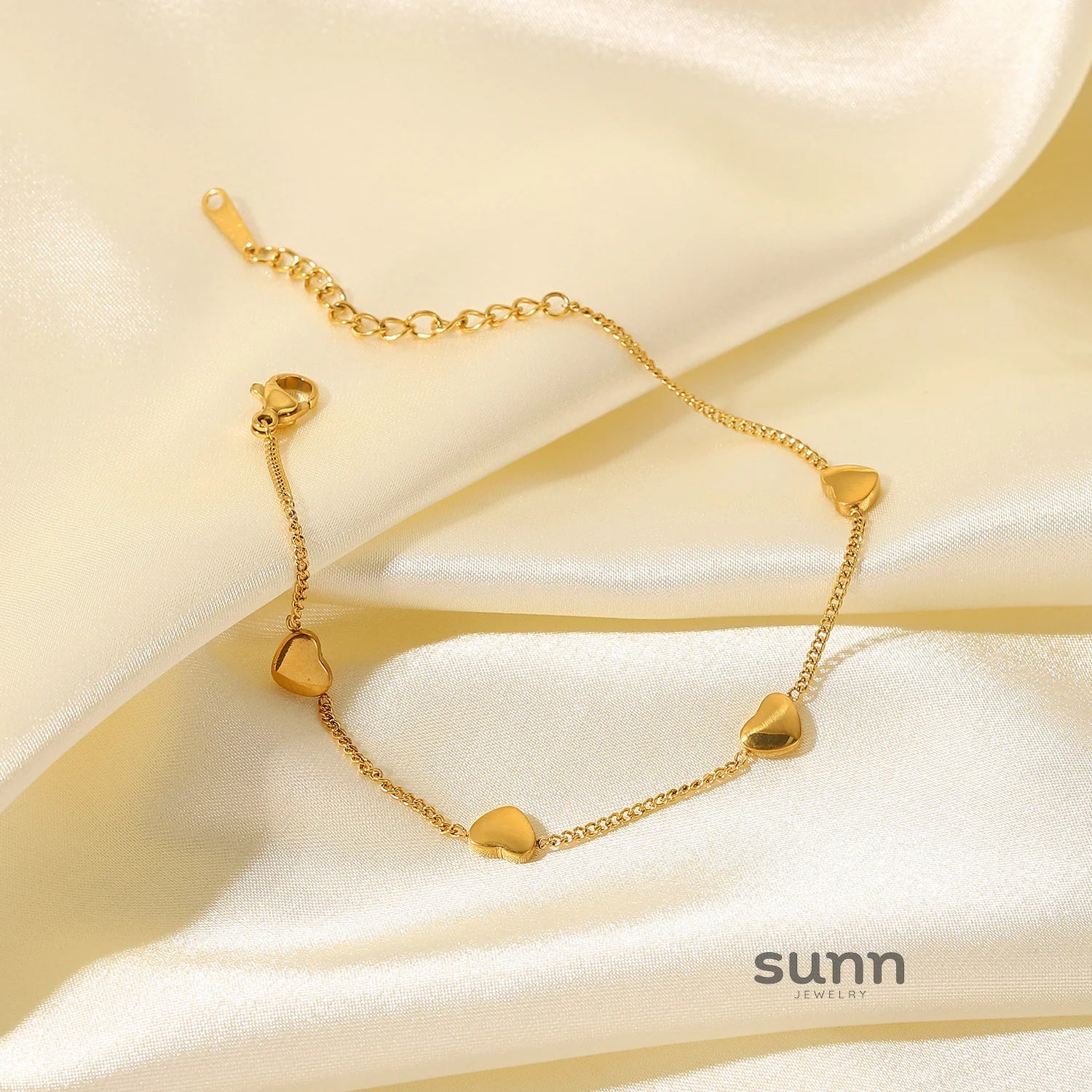 Demiyah Four Heart Charm Bracelet